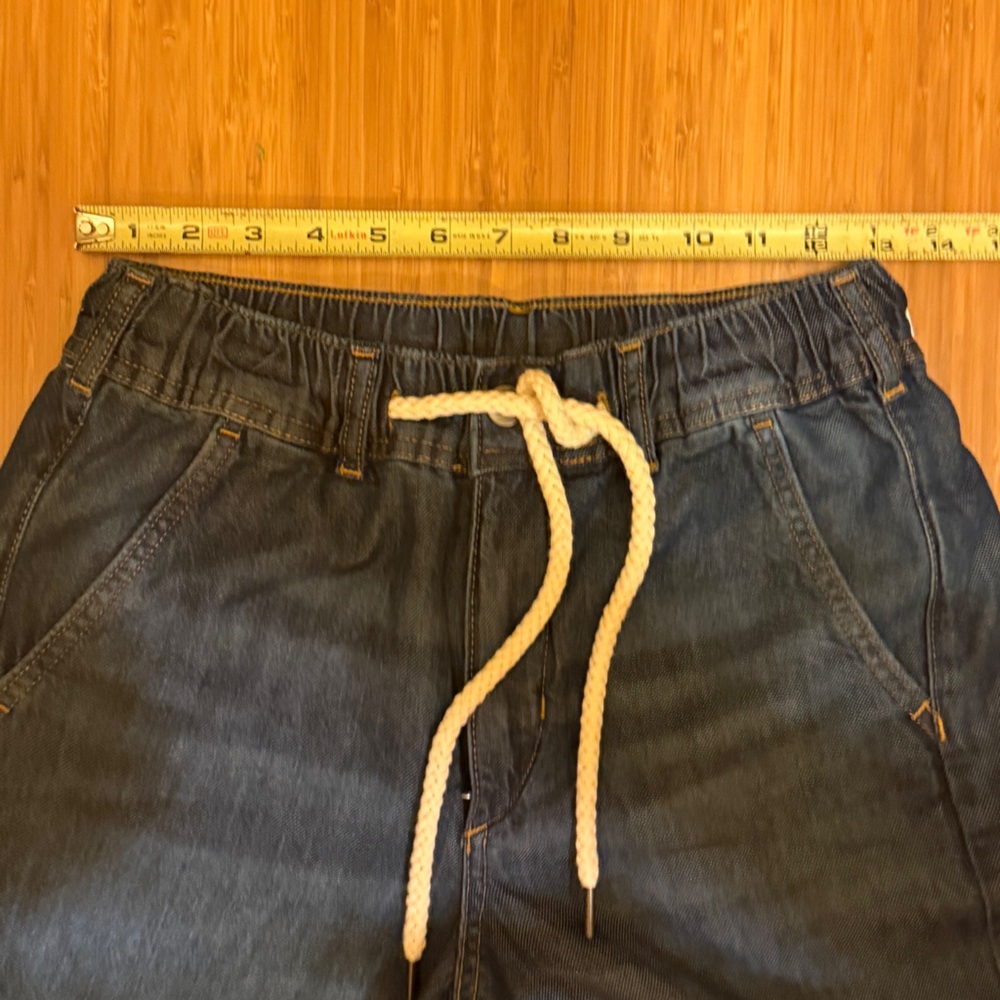 Pilcro Drawstring Pull-On Wide-Leg Jeans - Picture 12 of 14
